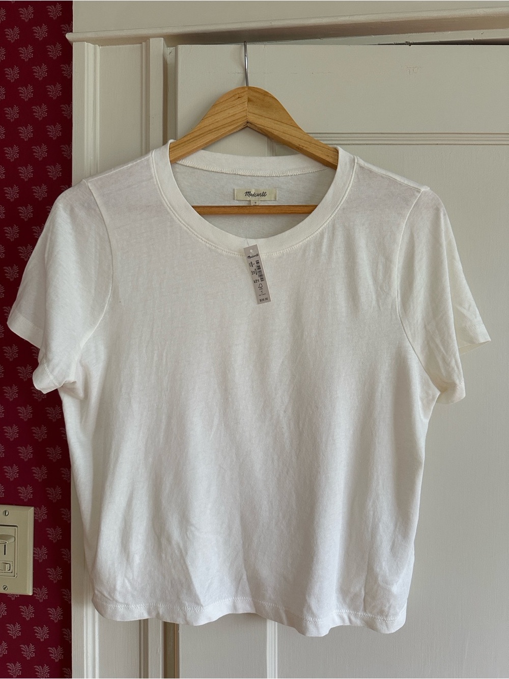 Madewell White Short Sleeve Crewneck Tee